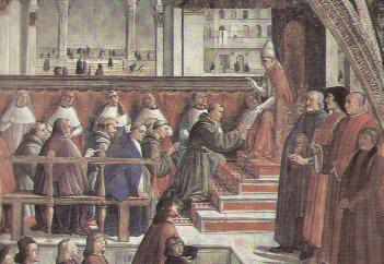 Domenico Ghirlandaio conferma della regola di di San Francesco